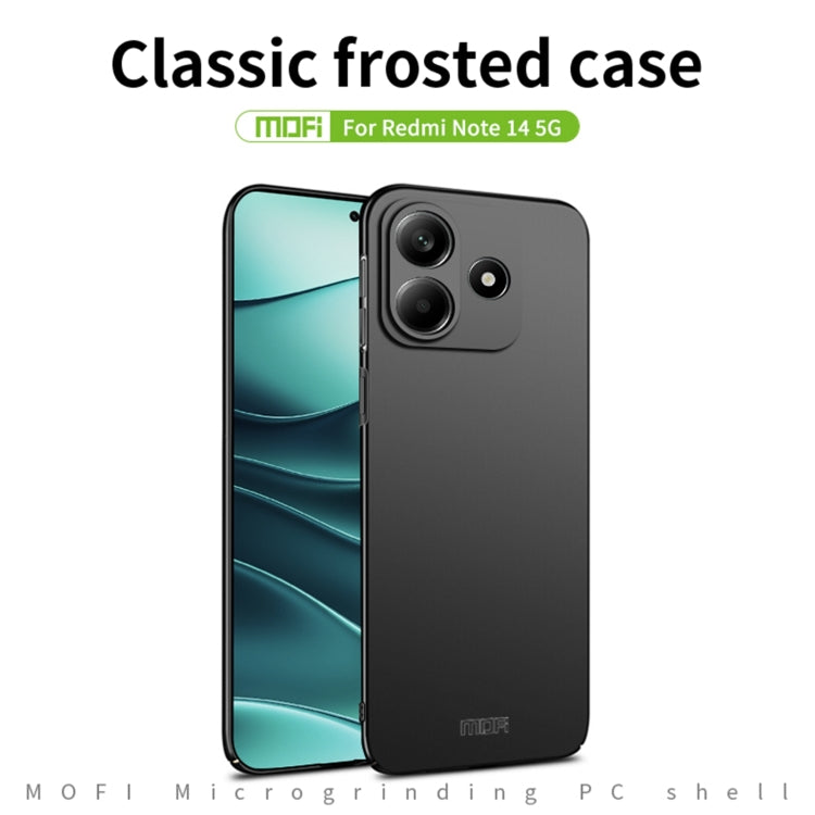 For Xiaomi Redmi Note 14 5G MOFI Micro-Frosted PC Ultra-thin Hard Phone Case