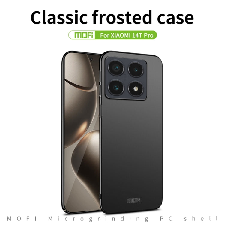For Xiaomi 14T Pro MOFI Micro-Frosted PC Ultra-thin Hard Phone Case