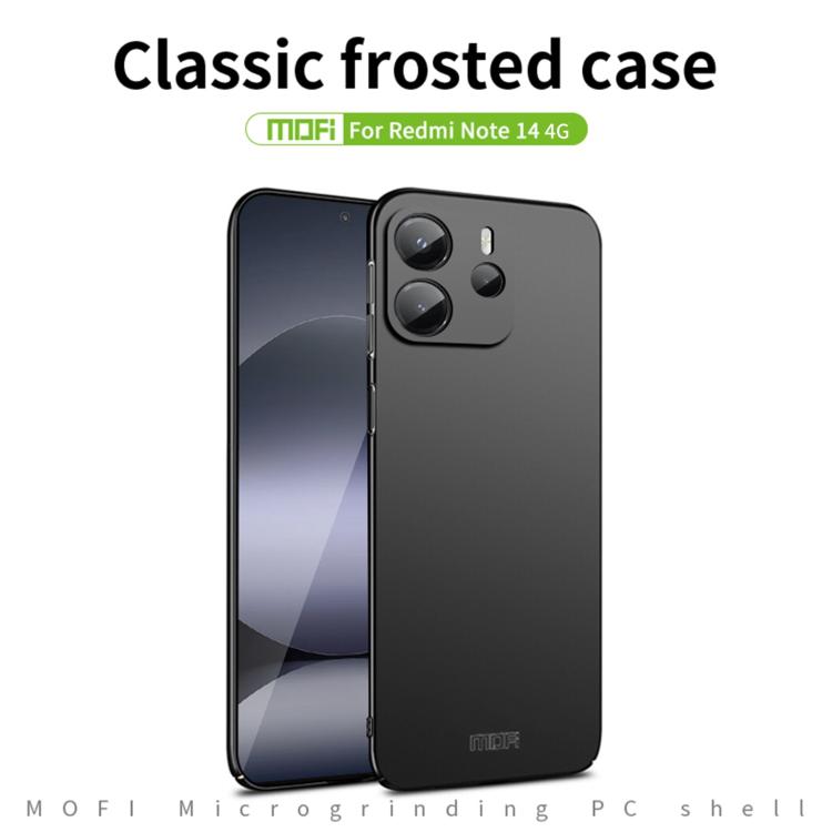 For Xiaomi Redmi Note 14 4G 163.25mm MOFI Micro-Frosted PC Ultra-thin Hard Phone Case