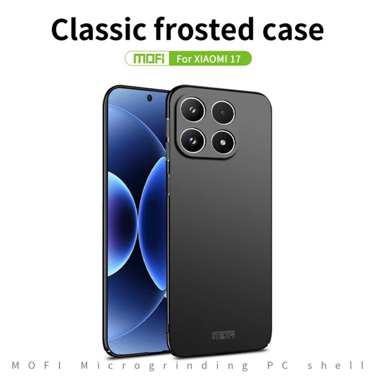 For Xiaomi 17 MOFI Micro-Frosted PC Ultra-thin Hard Phone Case