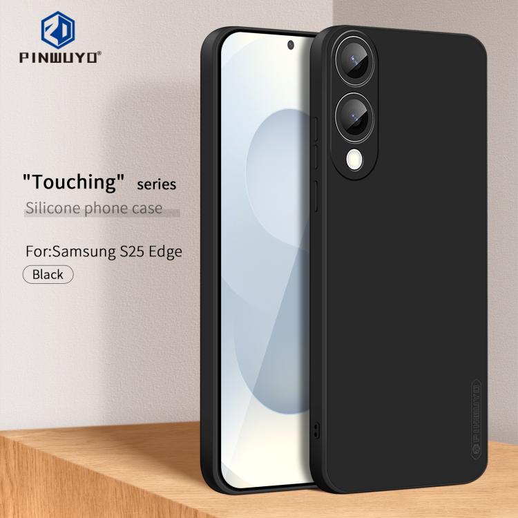 For Galaxy S25 Edge 5G PINWUYO Sense Series Liquid Silicone TPU Phone Case