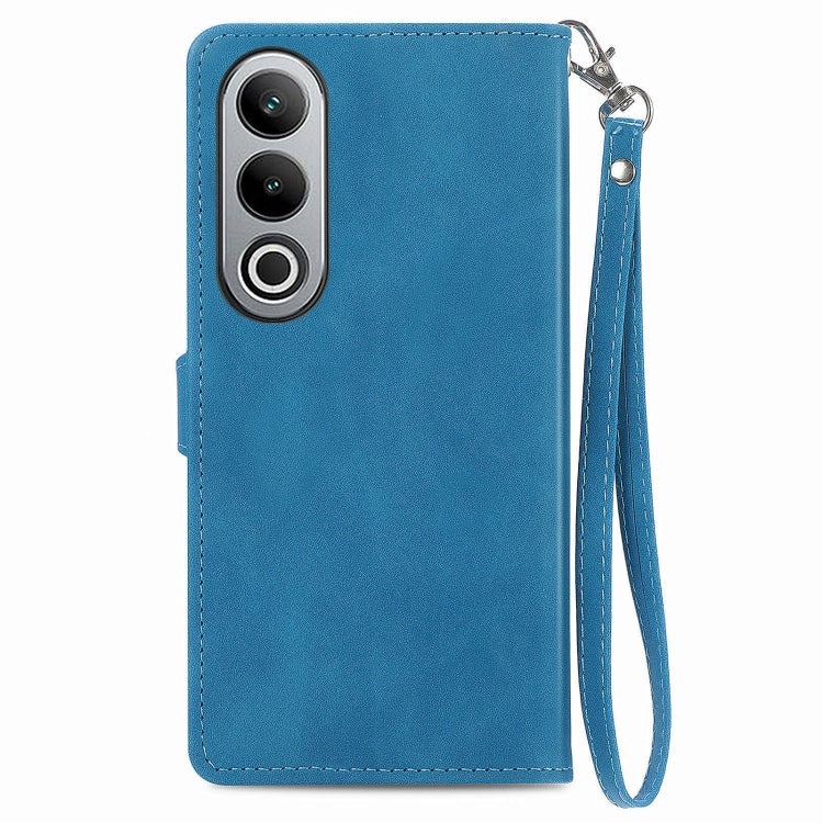 For OnePlus Nord CE 4 Embossed Flower Zipper Leather Phone Case