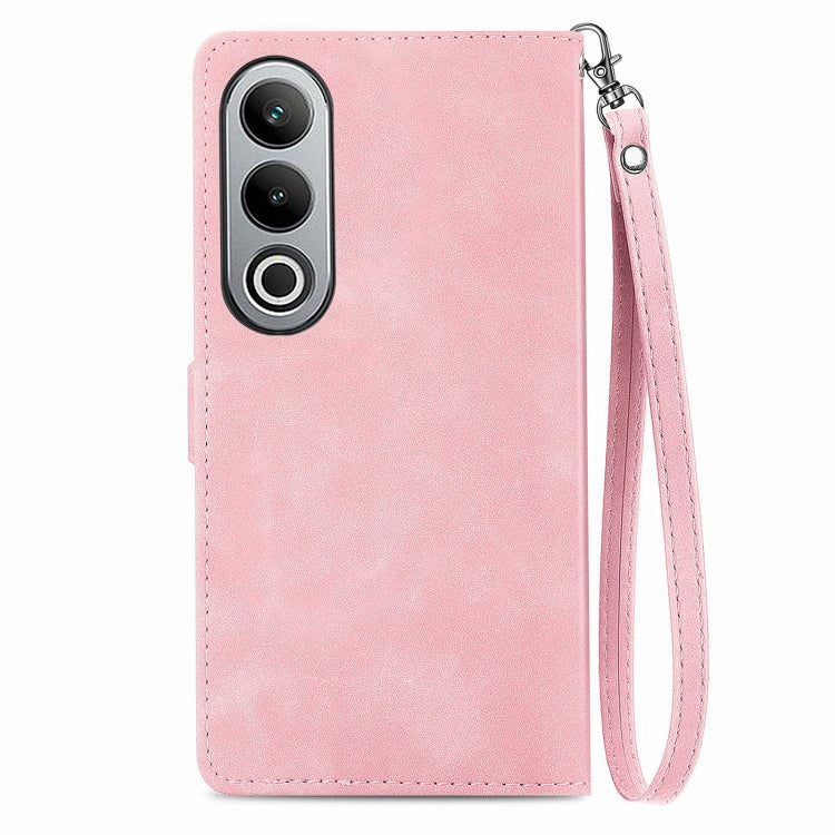 For OnePlus Nord CE 4 Embossed Flower Zipper Leather Phone Case