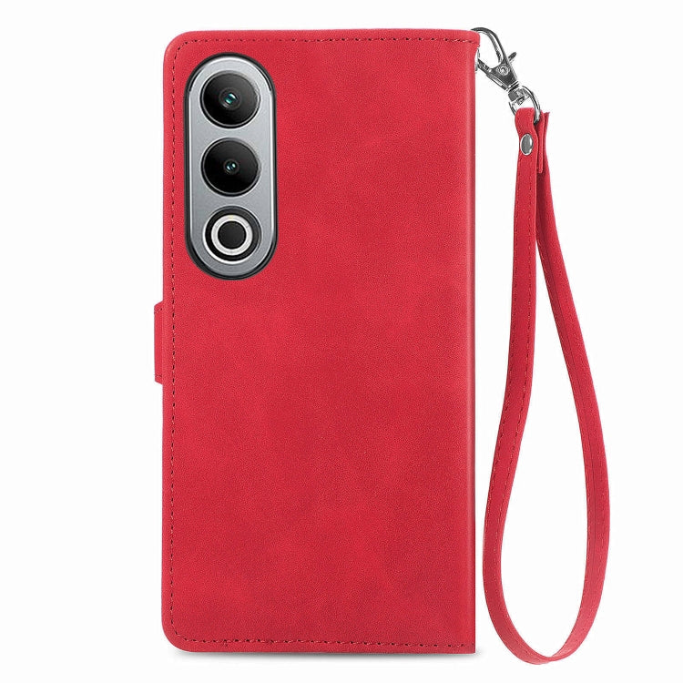For OnePlus Nord CE 4 Embossed Flower Zipper Leather Phone Case