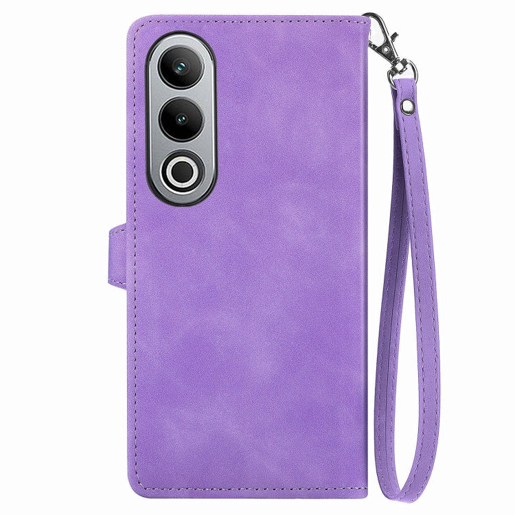For OnePlus Nord CE 4 Embossed Flower Zipper Leather Phone Case