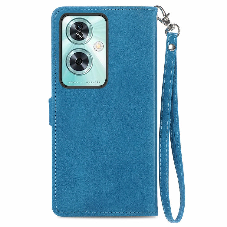 For OnePlus Nord N30 SE Embossed Flower Zipper Leather Phone Case