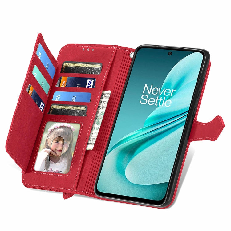 For OnePlus Nord N30 SE Embossed Flower Zipper Leather Phone Case