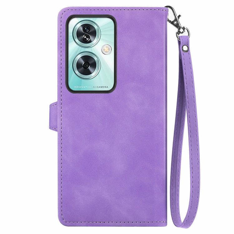 For OnePlus Nord N30 SE Embossed Flower Zipper Leather Phone Case
