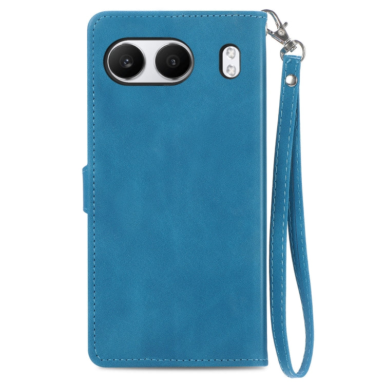 For OnePlus Nord 4 Embossed Flower Zipper Leather Phone Case
