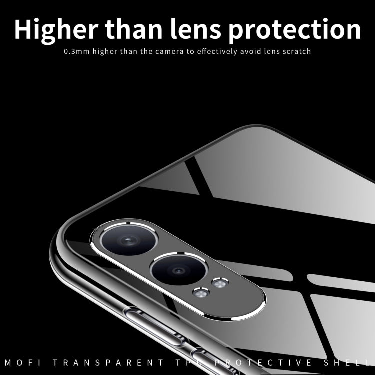 For OPPO K12x MOFI Ming Series Transparent Ultra-thin TPU Phone Case - Transparent