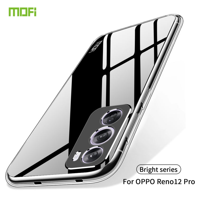 For OPPO Reno12 Pro Global MOFI Ming Series Transparent Ultra-thin TPU Phone Case - Transparent