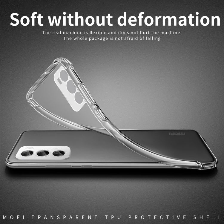 For OPPO Reno12 Pro Global MOFI Ming Series Transparent Ultra-thin TPU Phone Case - Transparent