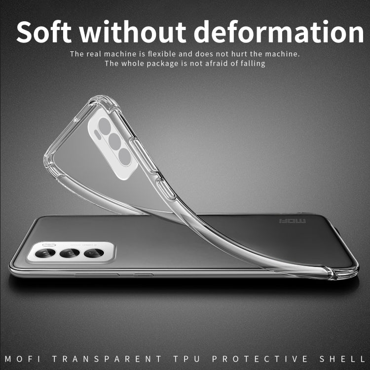 For OPPO Reno12 Global MOFI Ming Series Transparent Ultra-thin TPU Phone Case - Transparent