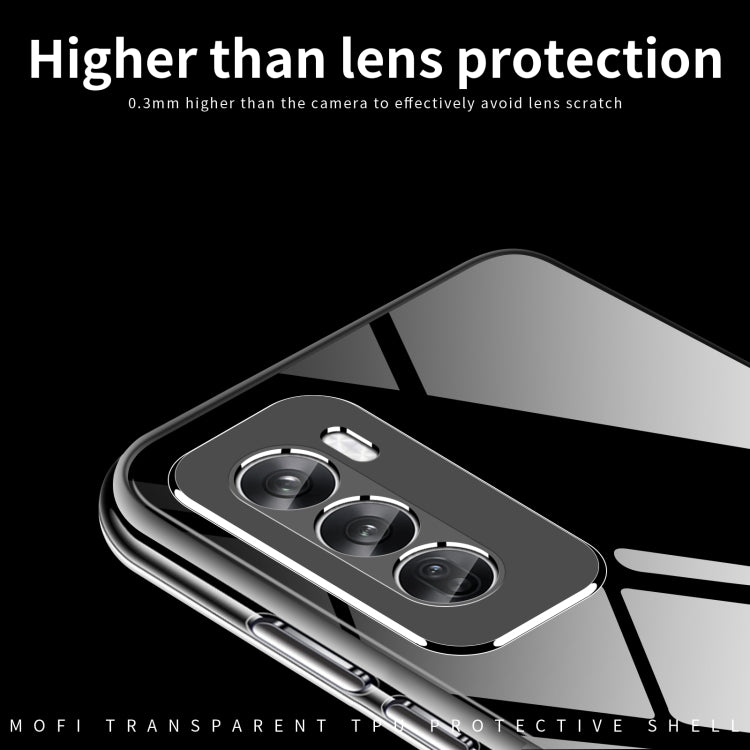 For OPPO Reno12 Global MOFI Ming Series Transparent Ultra-thin TPU Phone Case - Transparent