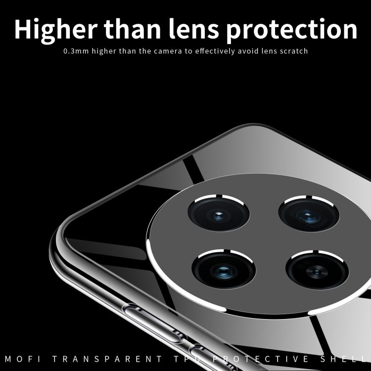 For OPPO Reno12 F 5G MOFI Ming Series Transparent Ultra-thin TPU Phone Case - Transparent