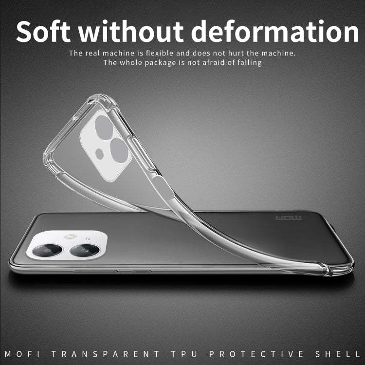 For OPPO A3x Global MOFI Ming Series Transparent Ultra-thin TPU Phone Case - Transparent