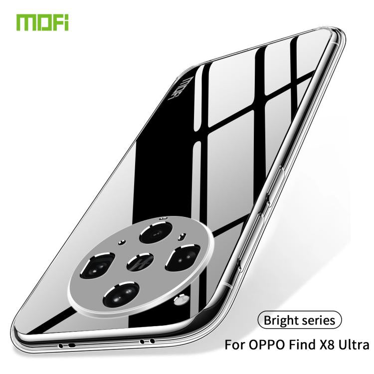 For OPPO Find X8 Ultra MOFI Ming Series Transparent Ultra-thin TPU Phone Case - Transparent