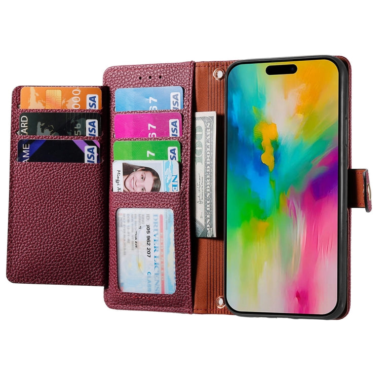 For iPhone 16 Pro Max Love Zipper Lanyard Leather Phone Case