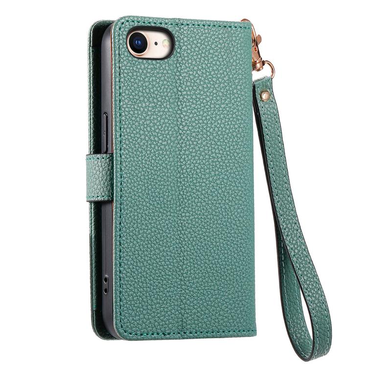 For iPhone 17e / 16e Love Zipper Lanyard Leather Phone Case