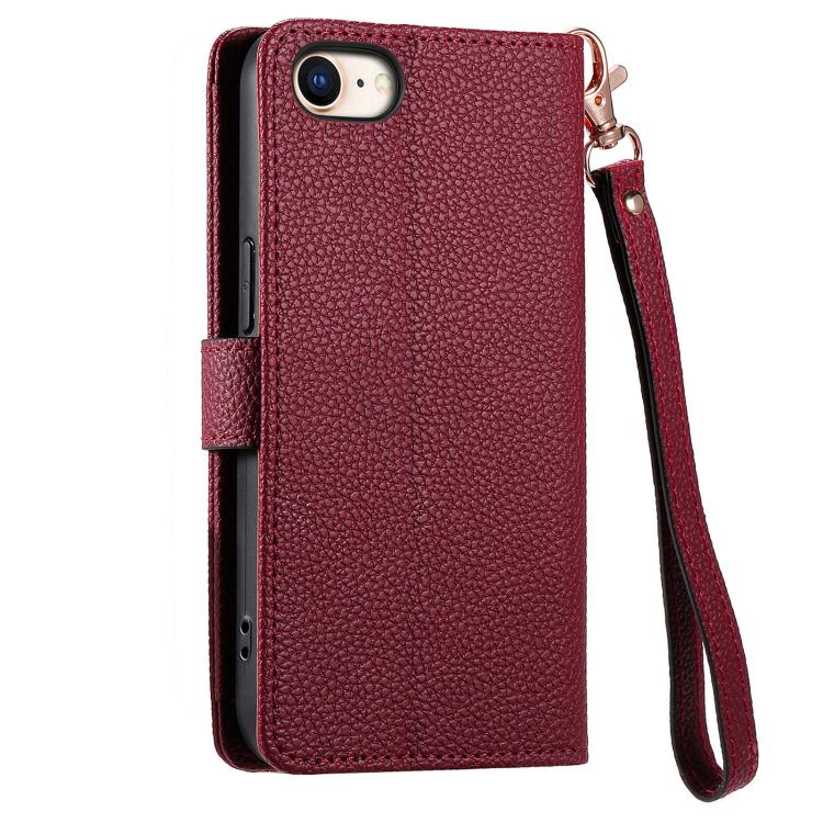 For iPhone 17e / 16e Love Zipper Lanyard Leather Phone Case
