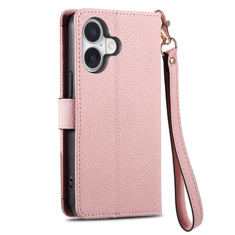 For iPhone 17 Love Zipper Lanyard Leather Phone Case