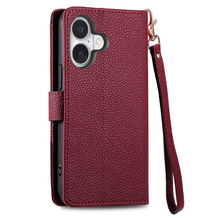 For iPhone 17 Love Zipper Lanyard Leather Phone Case