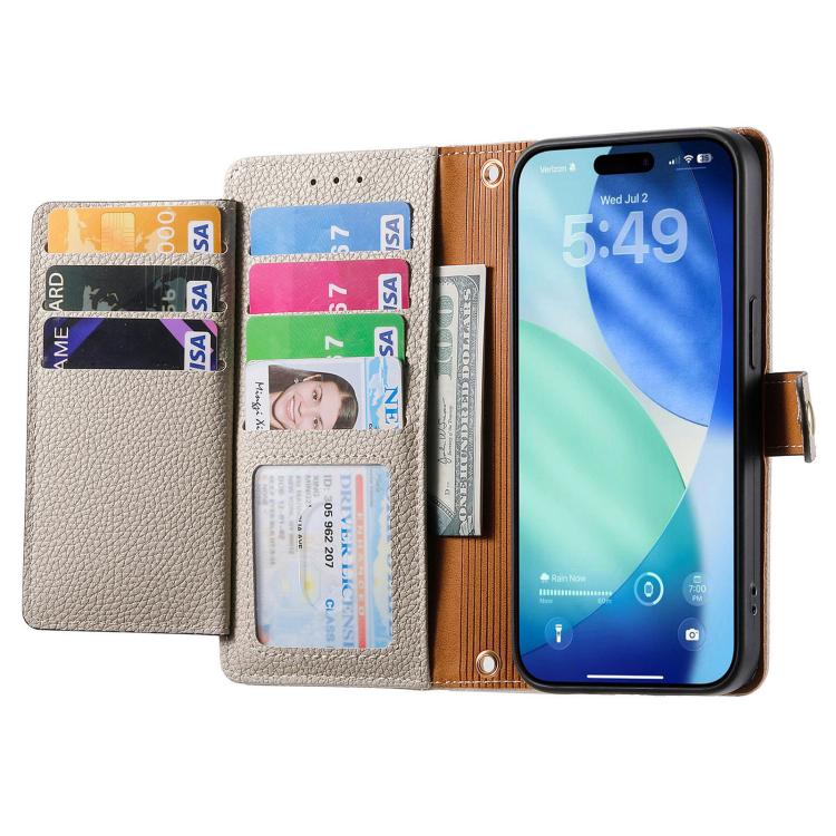 For iPhone Air Love Zipper Lanyard Leather Phone Case