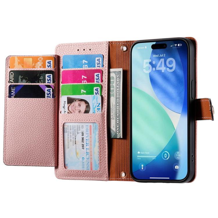For iPhone 17 Pro Max Love Zipper Lanyard Leather Phone Case