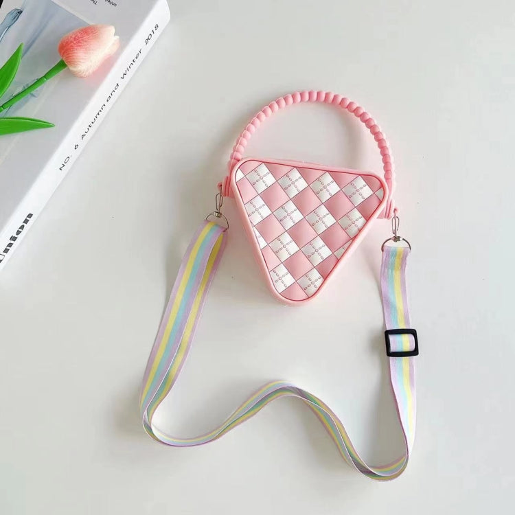 Diamond Shaped Mini Portable Shoulder Bag Silicone Handbag