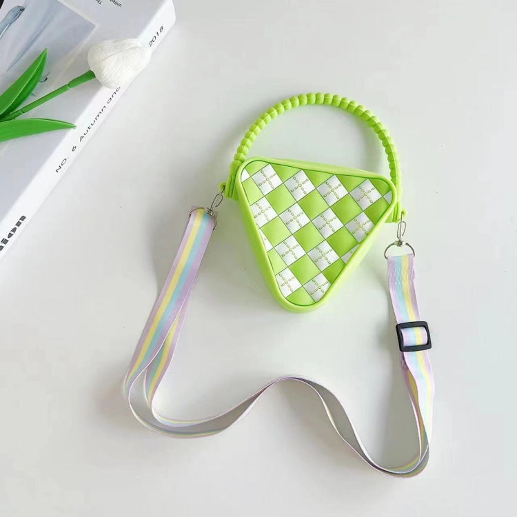 Diamond Shaped Mini Portable Shoulder Bag Silicone Handbag