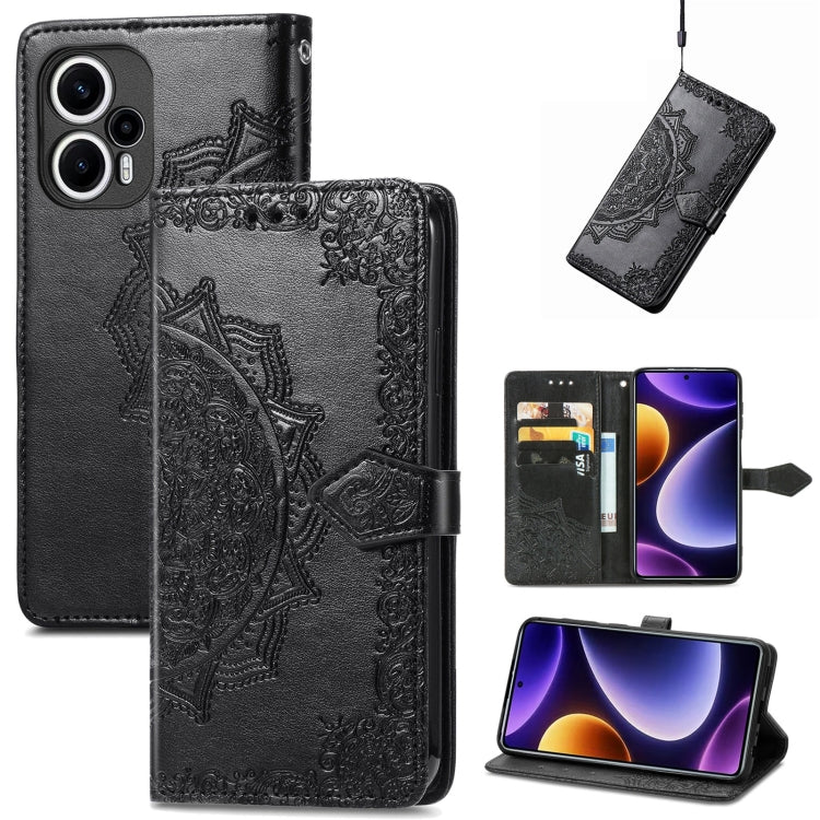 For Xiaomi Poco F5 Mandala Flower Embossed Leather Phone Case