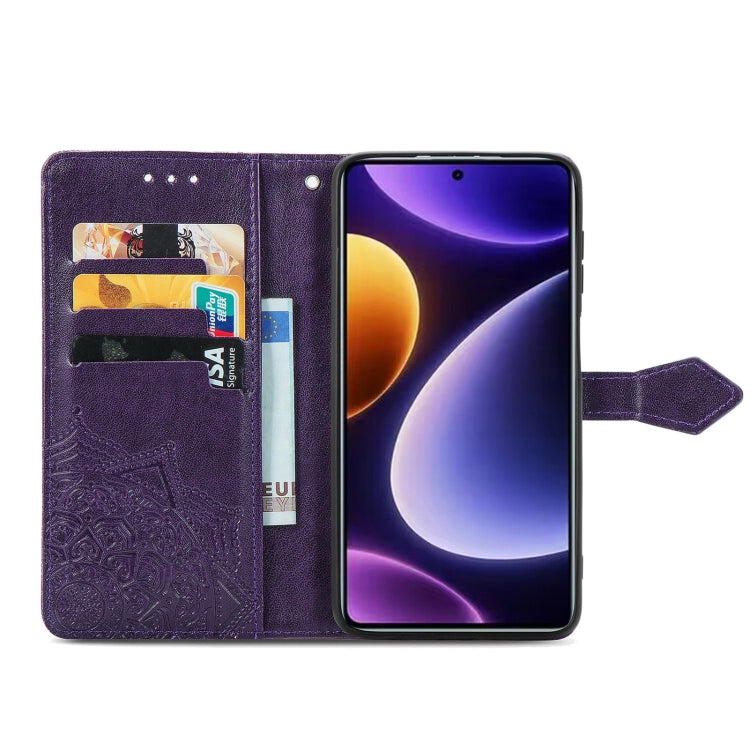 For Xiaomi Poco F5 Mandala Flower Embossed Leather Phone Case