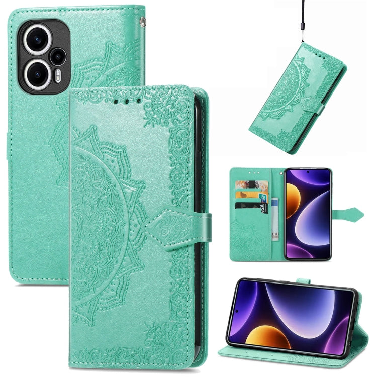 For Xiaomi Poco F5 Mandala Flower Embossed Leather Phone Case