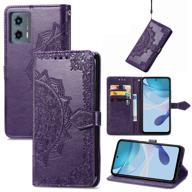 For Motorola Moto G 5G 2023 Mandala Flower Embossed Leather Phone Case