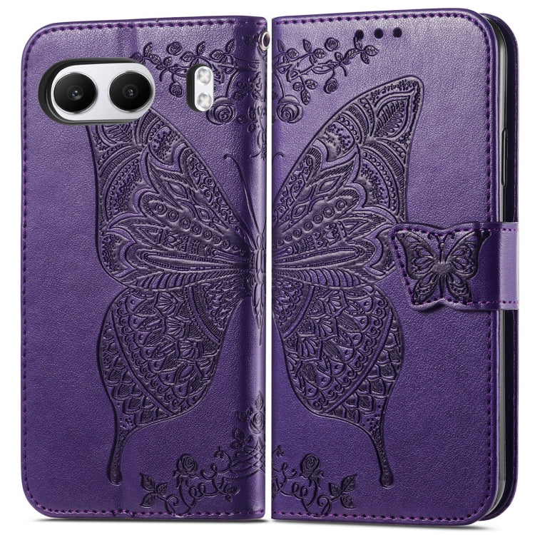 For OnePlus Nord 4 Butterfly Love Flower Embossed Leather Phone Case
