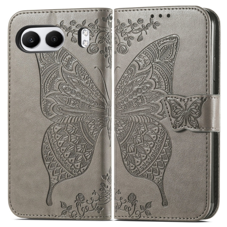 For OnePlus Nord 4 Butterfly Love Flower Embossed Leather Phone Case