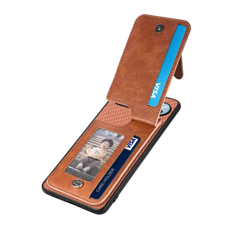 For Google Pixel 9 / 9 Pro Carbon Fiber Vertical Flip Zipper Phone Case