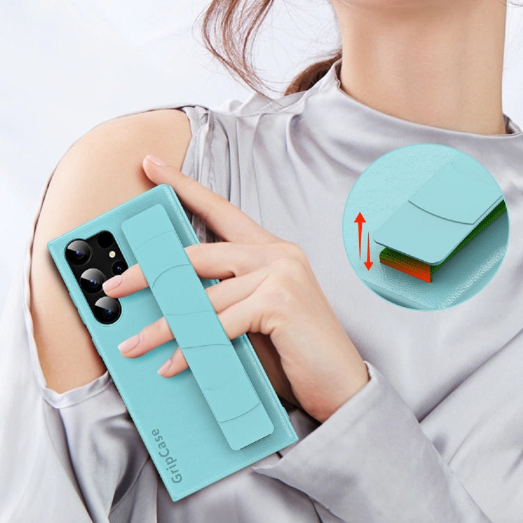 For Samsung Galaxy S25 Ultra 5G Skin Elastic Wrist Grip Back Cover Phone Case