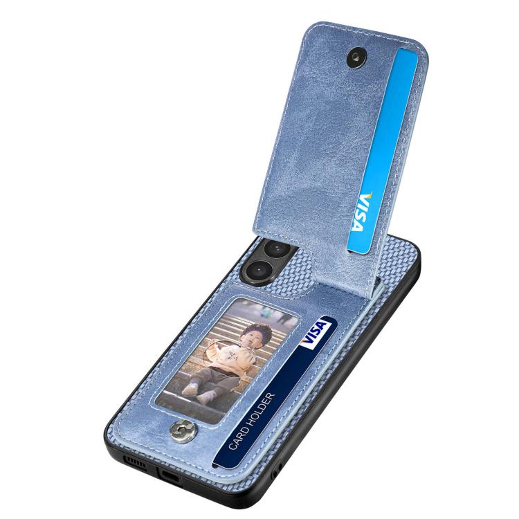 For OnePlus Ace 6 / 6T / 15R Carbon Fiber Vertical Flip Zipper Phone Case