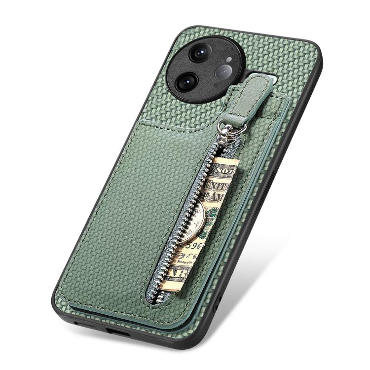 For Redmi K80 Pro / Poco F7 Ultra Carbon Fiber Vertical Flip Zipper Phone Case