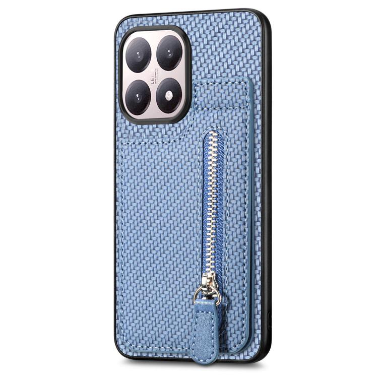 For Xiaomi 15T Carbon Fiber Vertical Flip Zipper Phone Case