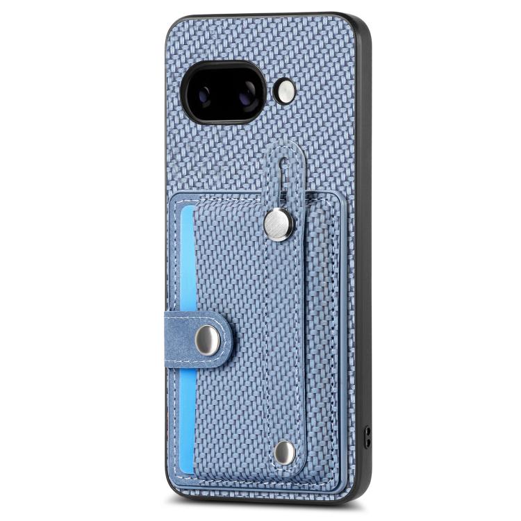 For Google Pixel 9a Wristband Kickstand Card Wallet Back Cover Phone Case with Tool Knife