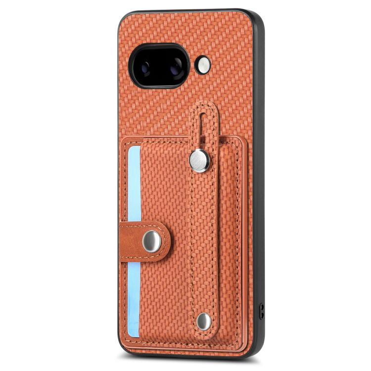 For Google Pixel 9a Wristband Kickstand Card Wallet Back Cover Phone Case with Tool Knife
