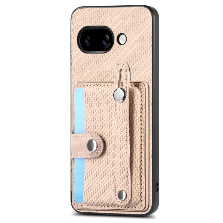 For Google Pixel 9a Wristband Kickstand Card Wallet Back Cover Phone Case with Tool Knife