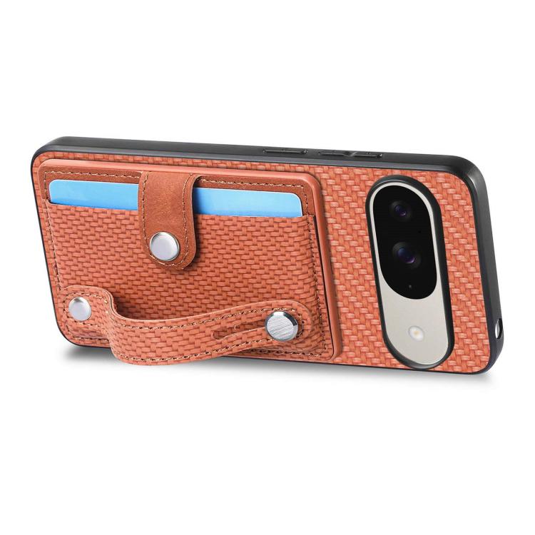 For Google Pixel 10 / 10 Pro Wristband Kickstand Card Wallet Back Cover Phone Case with Tool Knife