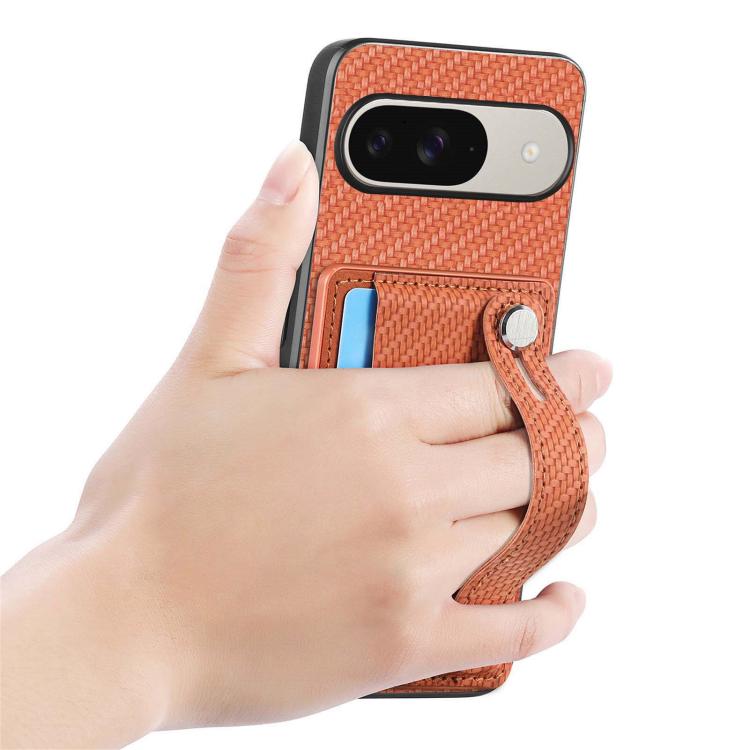 For Google Pixel 10 / 10 Pro Wristband Kickstand Card Wallet Back Cover Phone Case with Tool Knife