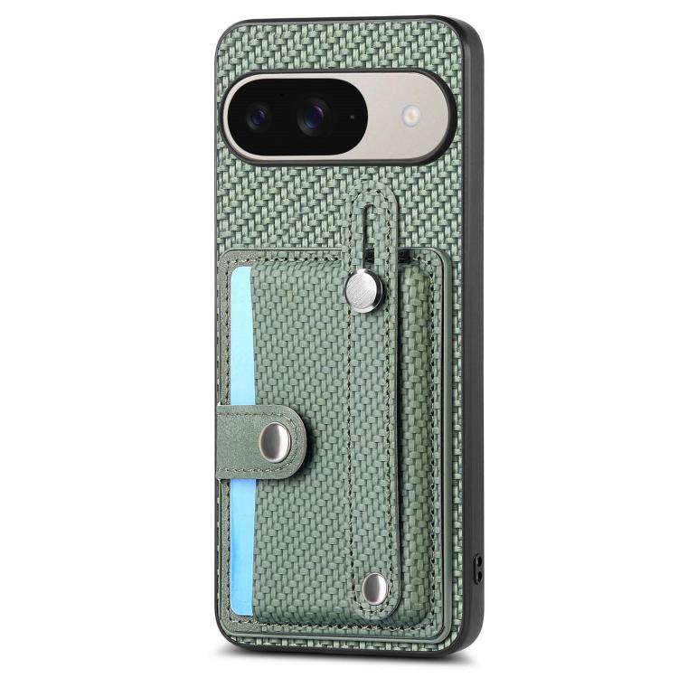 For Google Pixel 10 / 10 Pro Wristband Kickstand Card Wallet Back Cover Phone Case with Tool Knife