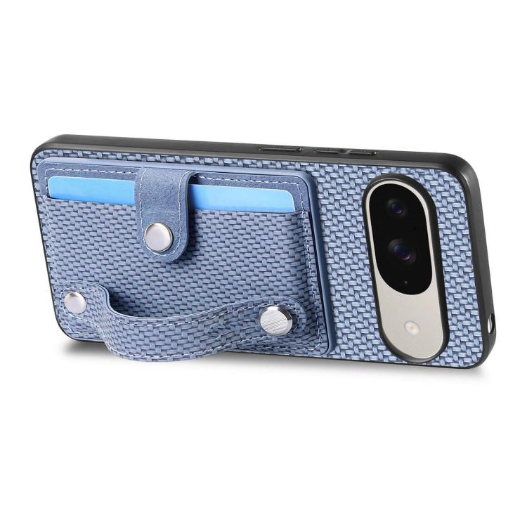 For Google Pixel 10 Pro XL Wristband Kickstand Card Wallet Back Cover Phone Case with Tool Knife