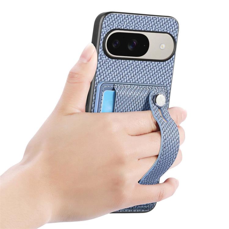 For Google Pixel 10 Pro XL Wristband Kickstand Card Wallet Back Cover Phone Case with Tool Knife