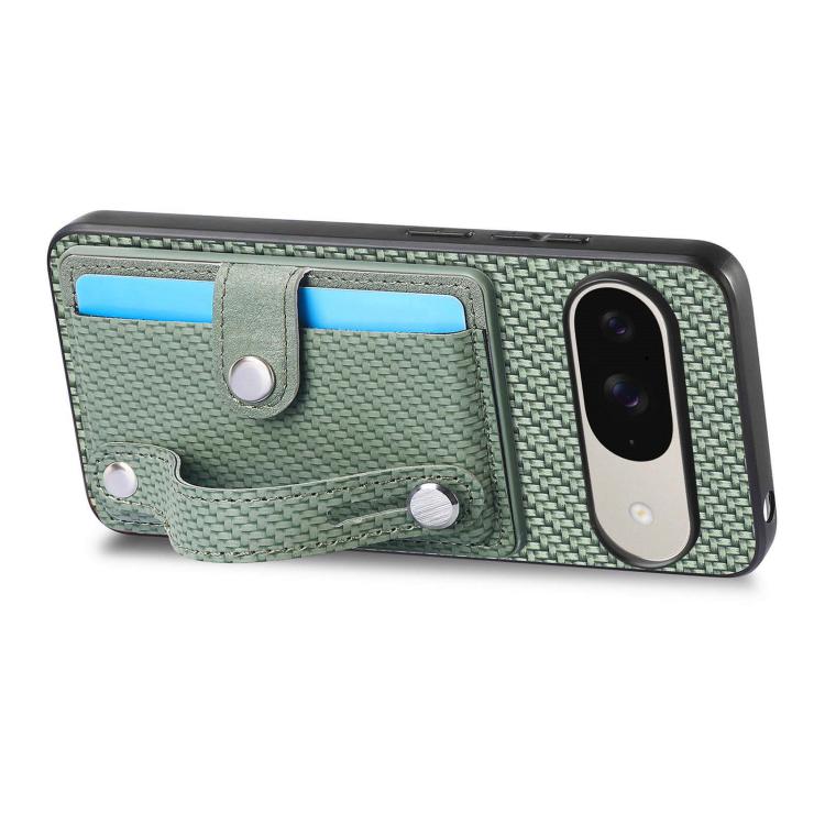 For Google Pixel 10 Pro XL Wristband Kickstand Card Wallet Back Cover Phone Case with Tool Knife
